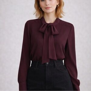 Babaton Burgundy Blouse